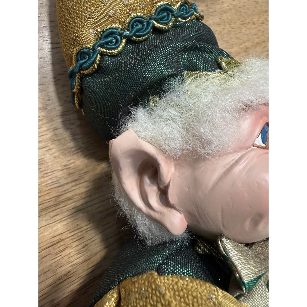Robert Stanley Posable Elf Pixie Green Gold Bendable Legs Arms Jingle Bells READ - Picture 5 of 16